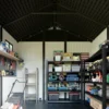 Kick-it 8x6 Plastic Storage Shed with Floor, Gray & Beige
