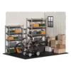 Kick-it 8x6 Plastic Storage Shed with Floor, Gray & Beige